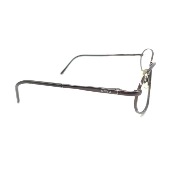 Revo Dark Brown Metal Oval Sunglasses Frames 130 Italy Designer Sports Men Women - Picture 4 of 12